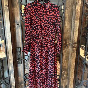 Just brand dress from anthropologie XS ruffle floral print maxi